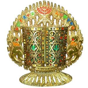 Vintage Brass Torah w/10 Commandments